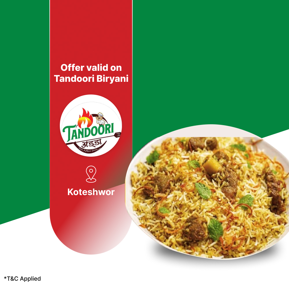 20% off on Tandoori Biryani at Tandoori Adda