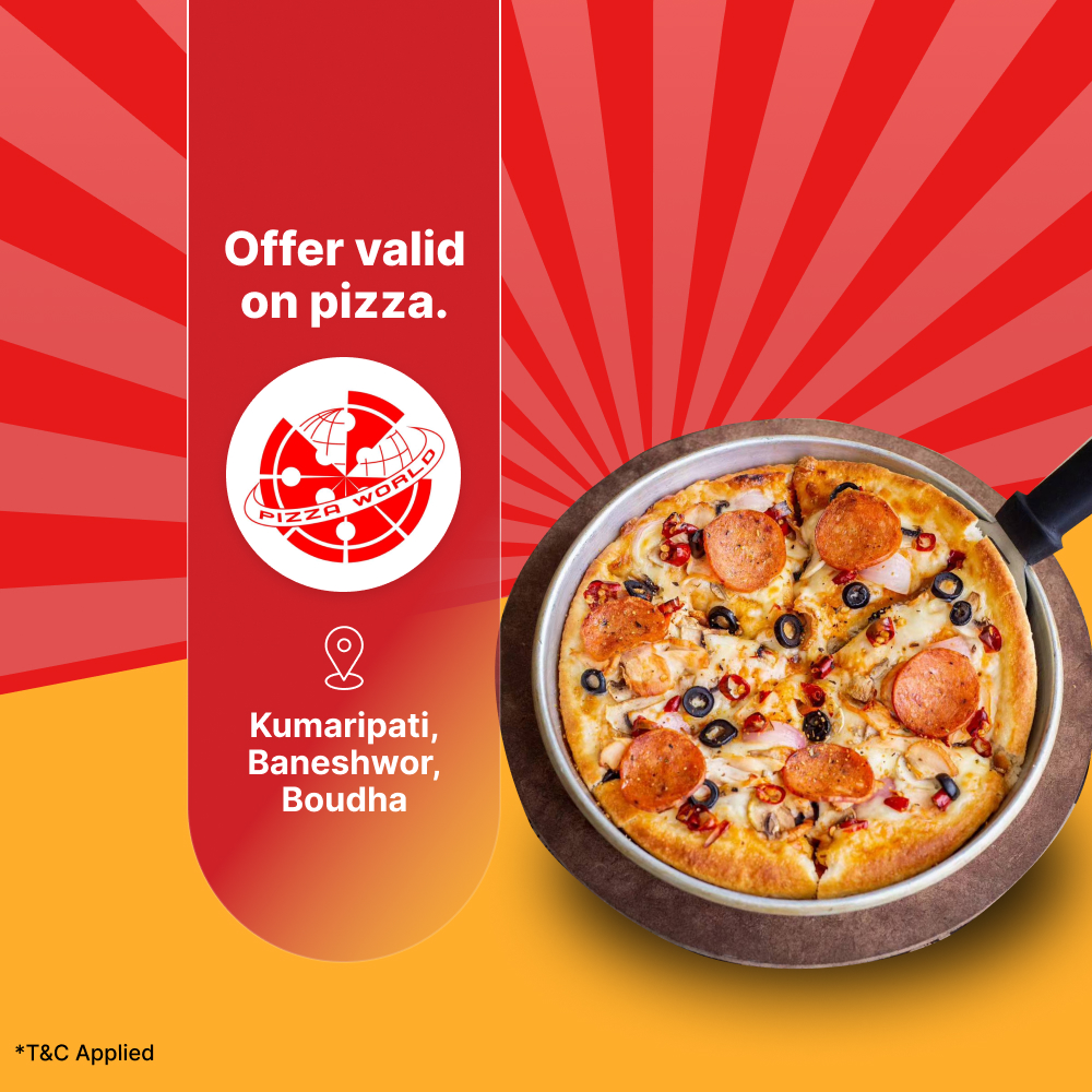 15% off on pizza at Pizza World