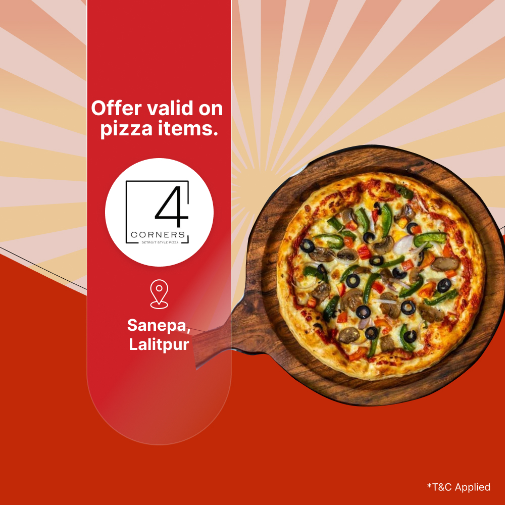 15% off on pizza items at 4 Corners Pizza