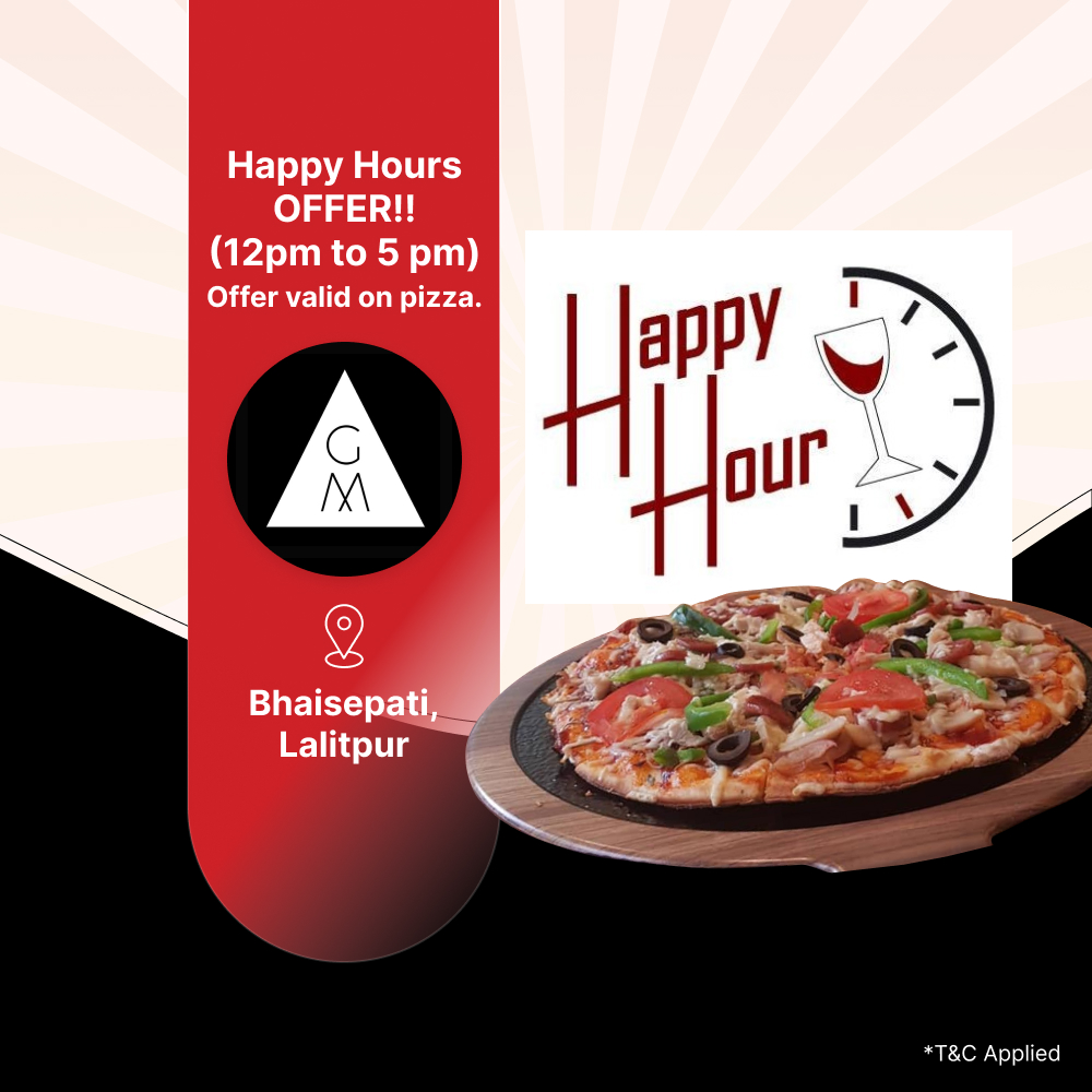 25% off on pizza on happy hour at Good Mixer