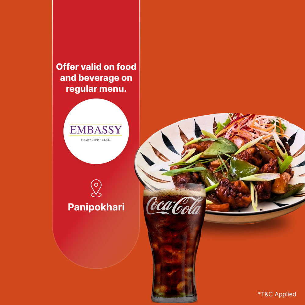 15% off on food and beverage on regular menu at Embassy Restaurant and Bar