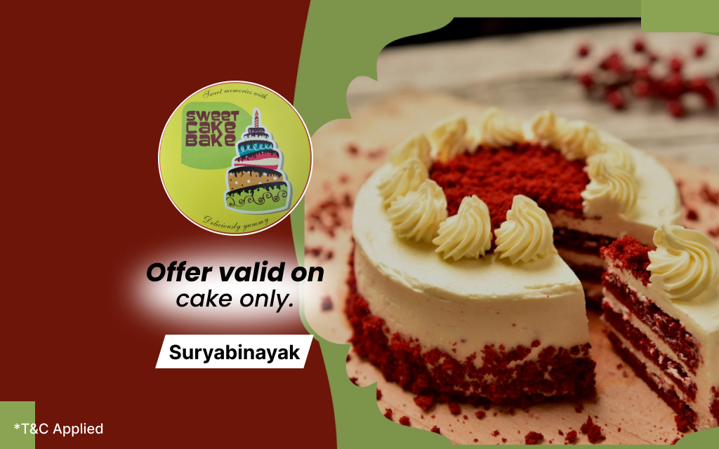 15% off on cake only at Sweet Cake Bake