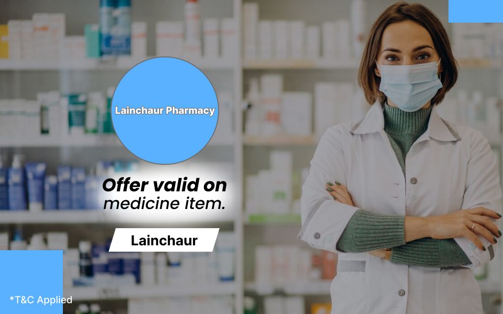 12% off on medicine item at Lainchaur Pharmacy