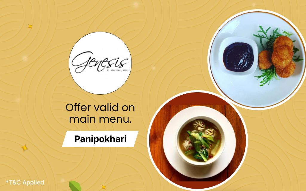 15% off on main menu at Genesis Cafe