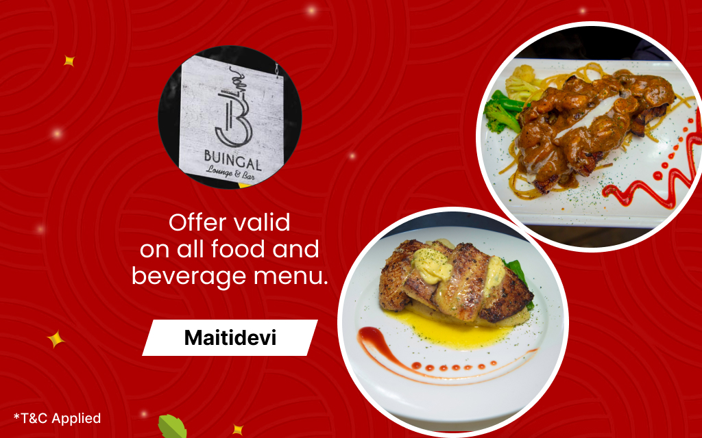 15% off on all food and beverage menu at Buingal Lounge & Bar